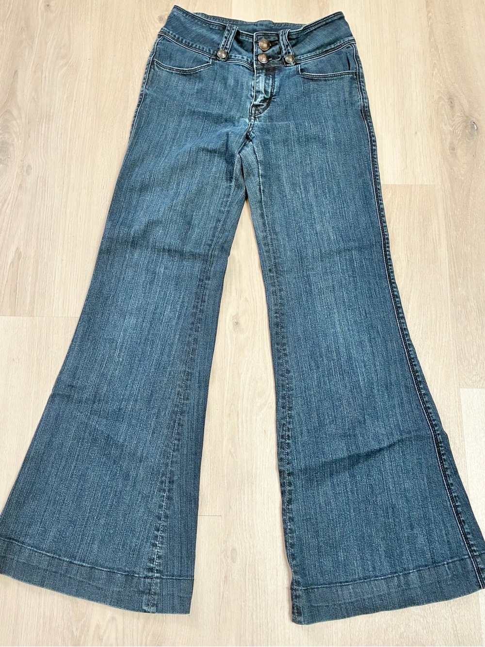 Buffalo David Bitton - Womens Dark Blue Flare Jeans - Classic High-Rise